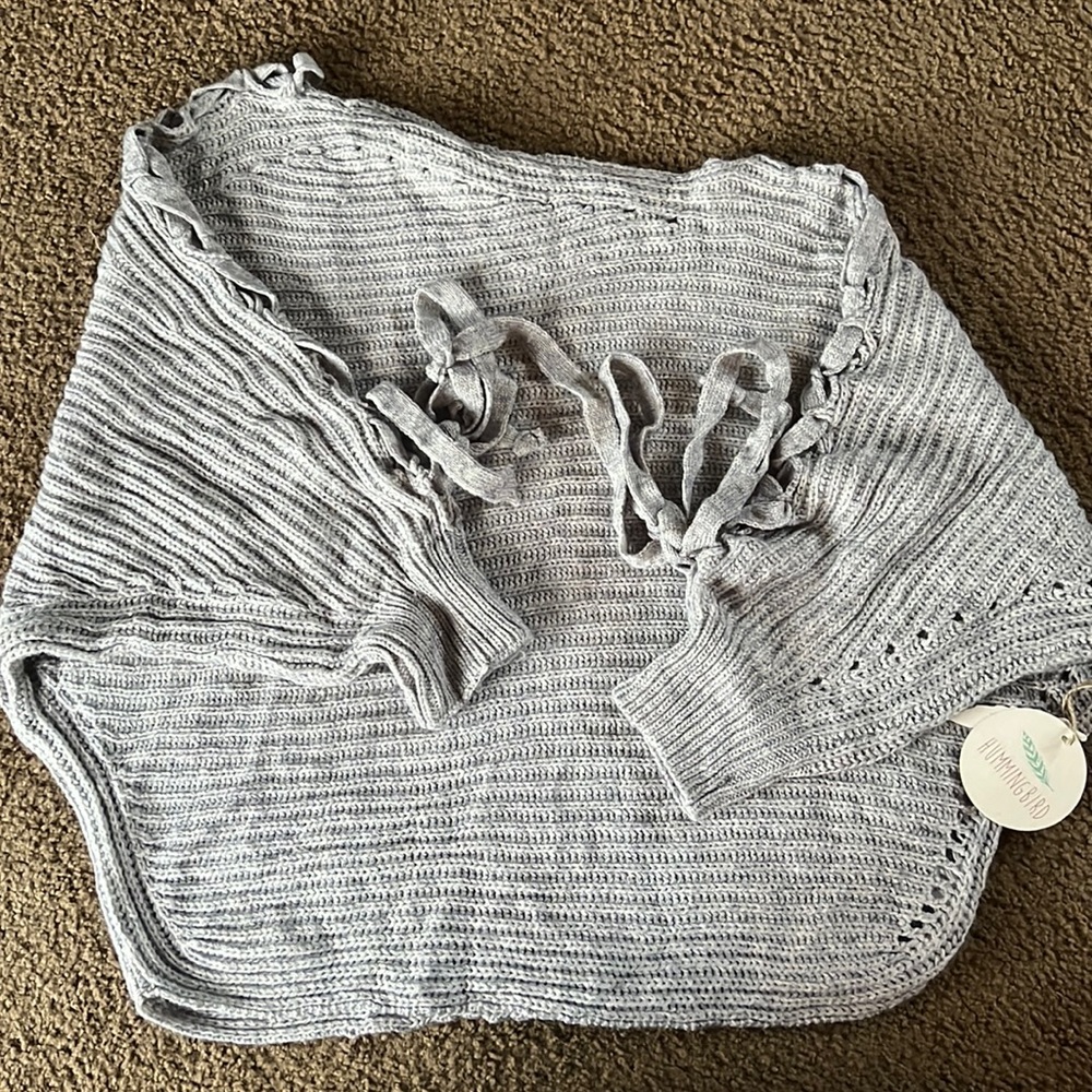 Grey off the shoulder sweater NWT